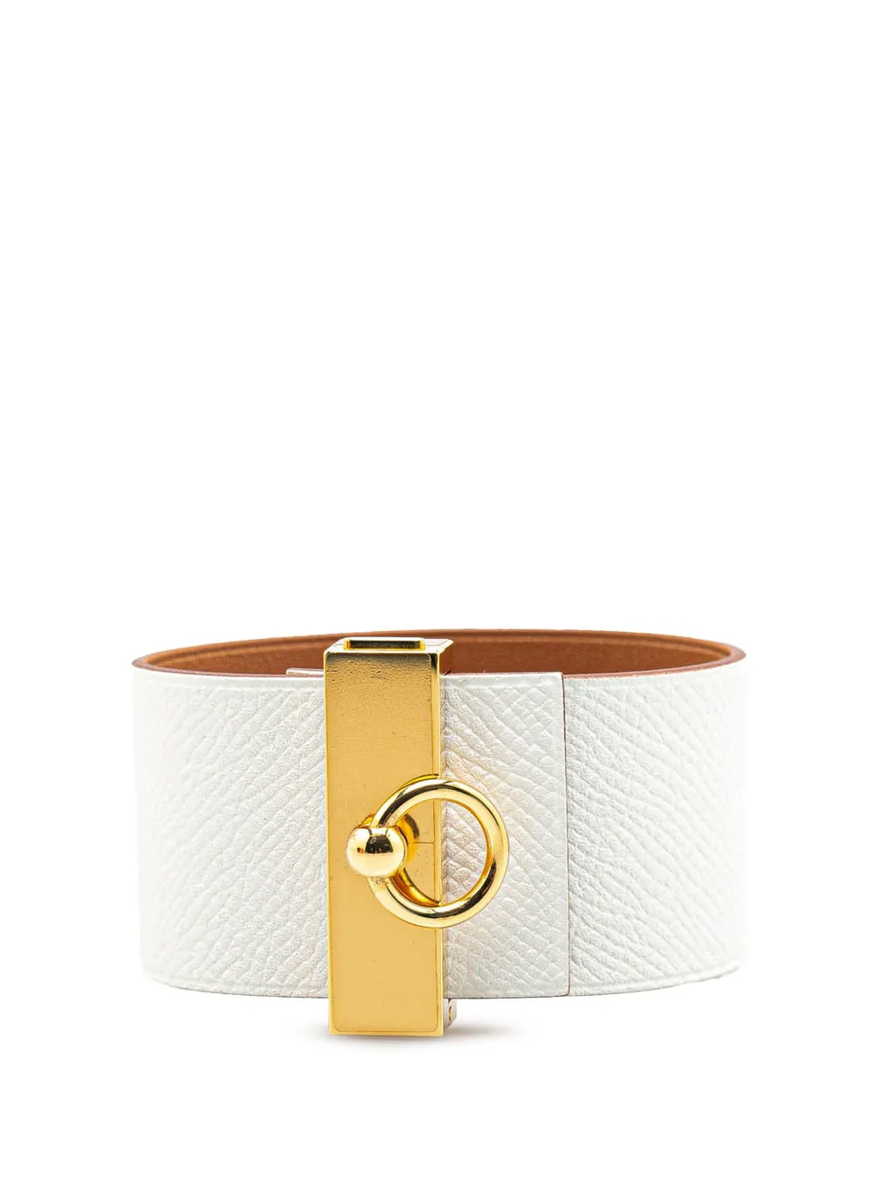 Hermès Pre-Owned 2014 バイカラーエプソン リバーシブル イリュージョン ブレスレット MM コスチュームブレスレット Hermès Pre-Owned 2014 バイカラーエプソン リバーシブル イリュージョン ブレスレット MM コスチュームブレスレット