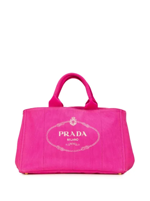Prada Pre-Owned 2013-2024 Large Canvas Canapa Logo satchel