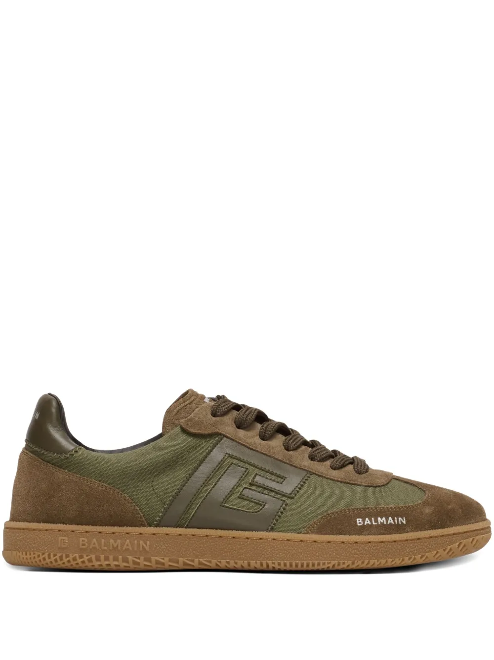 Balmain Swan low-top sneakers | Green | Image 1
