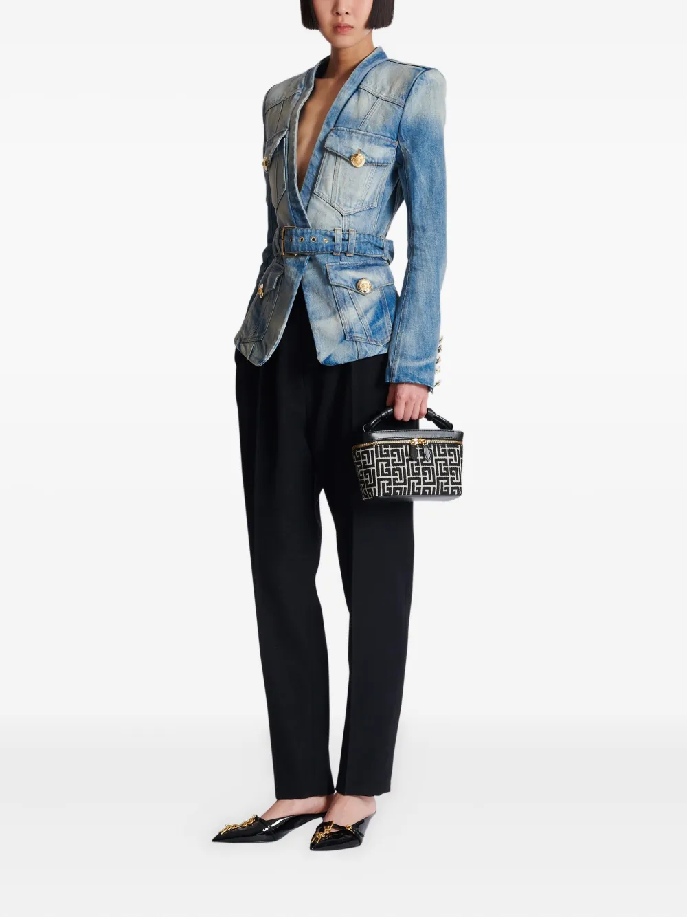 Balmain B-Army shopper - Zwart