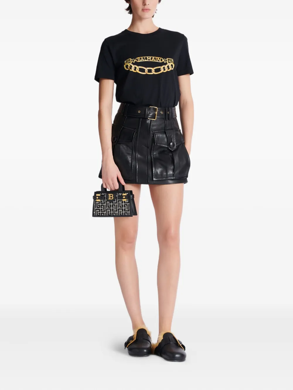 Balmain Kleine B-Buzz shopper - Zwart