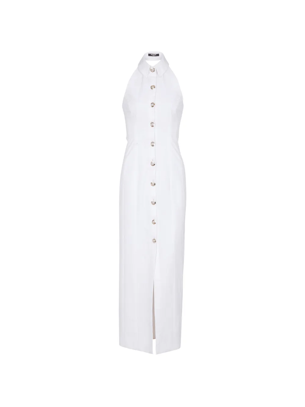 Balmain Popeline midi-jurk Wit