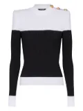 Balmain two-tone jumper - Black
