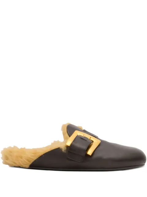 Balmain faux-fur lining mules