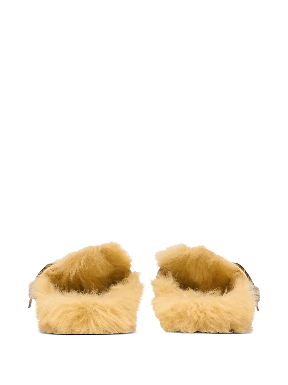 Balmain faux fur-lined mules Black