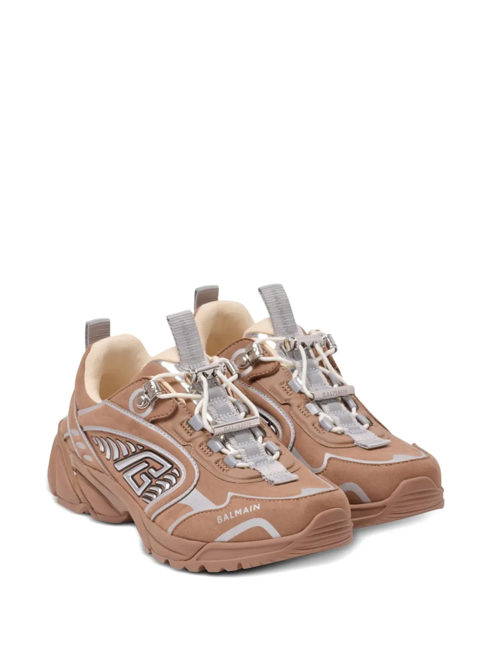 Balmain Cosmic Dust suede sneakers Brown