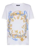 Balmain chain-print cotton T-shirt - White
