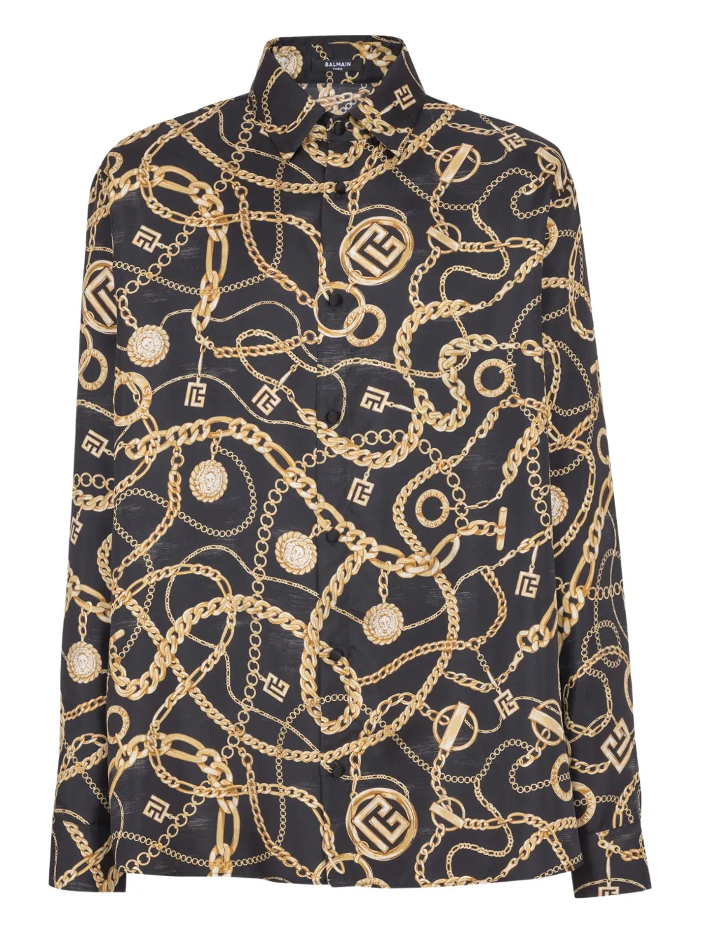 Balmain Overhemd met grafische print EAD BLACK GOLD