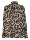 Balmain graphic-print shirt - EAD BLACK/GOLD