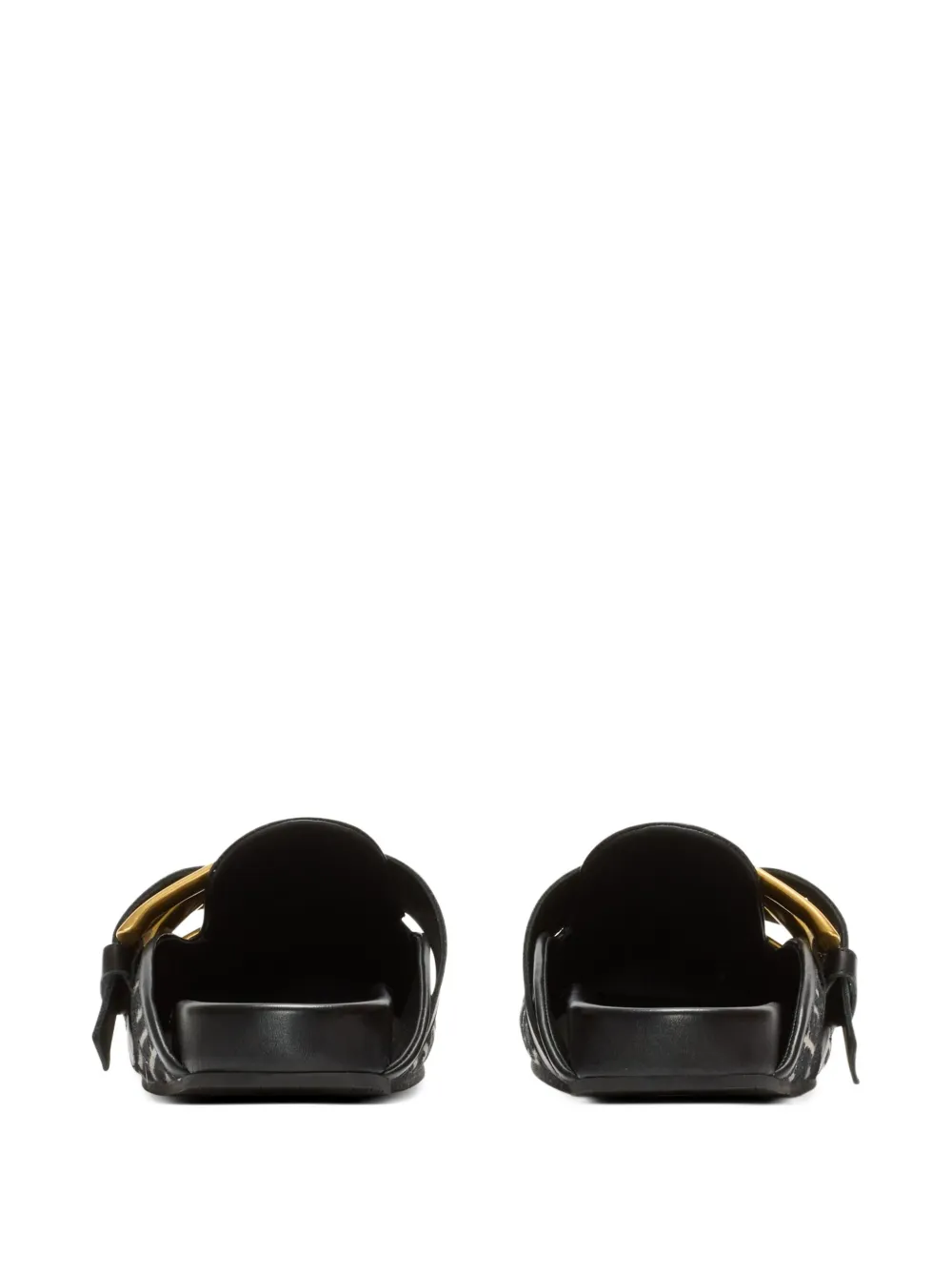 Balmain monogram-pattern slippers Black