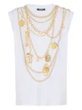 Balmain Collier-print vest - White