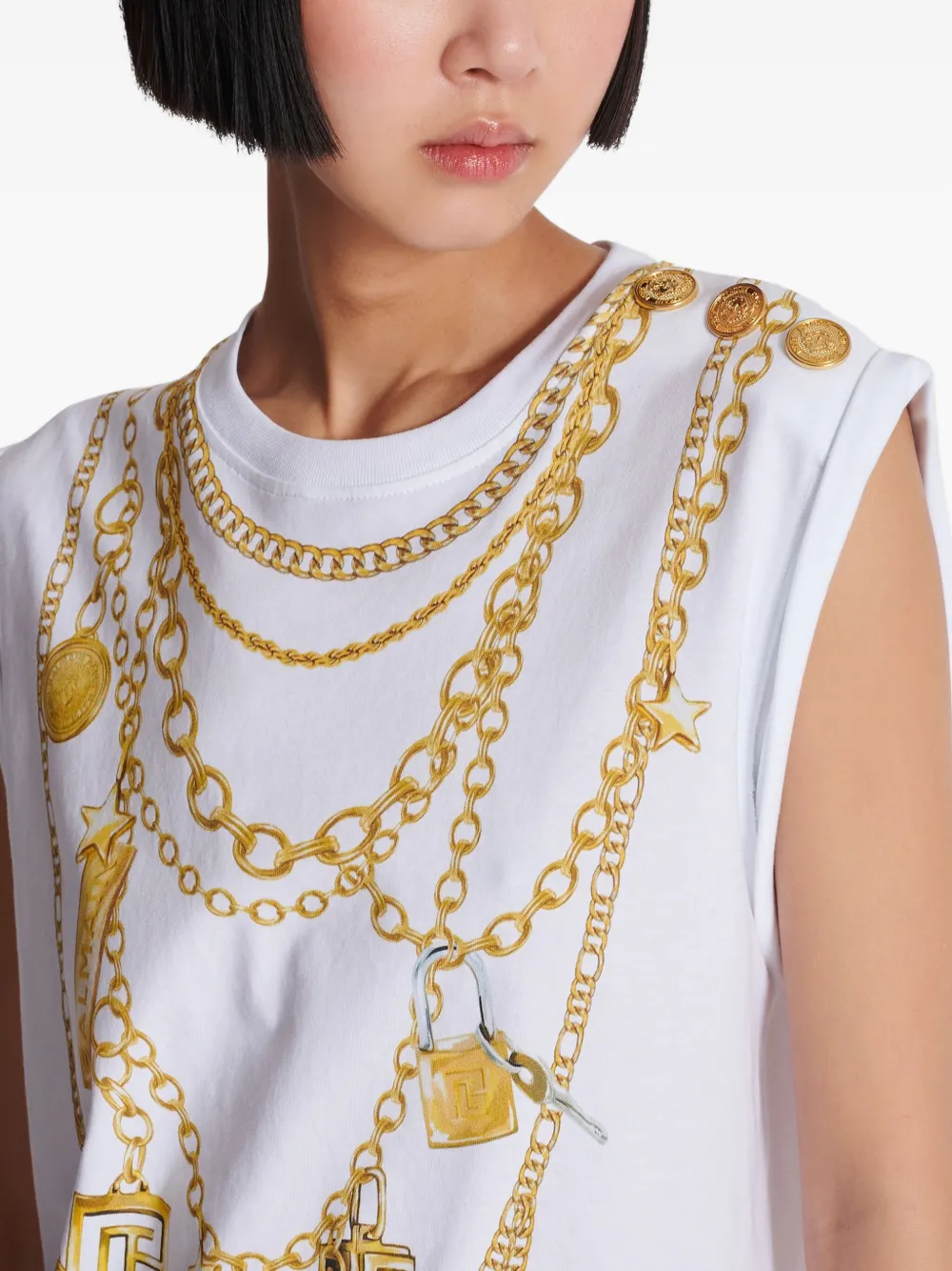 Collier-print vest