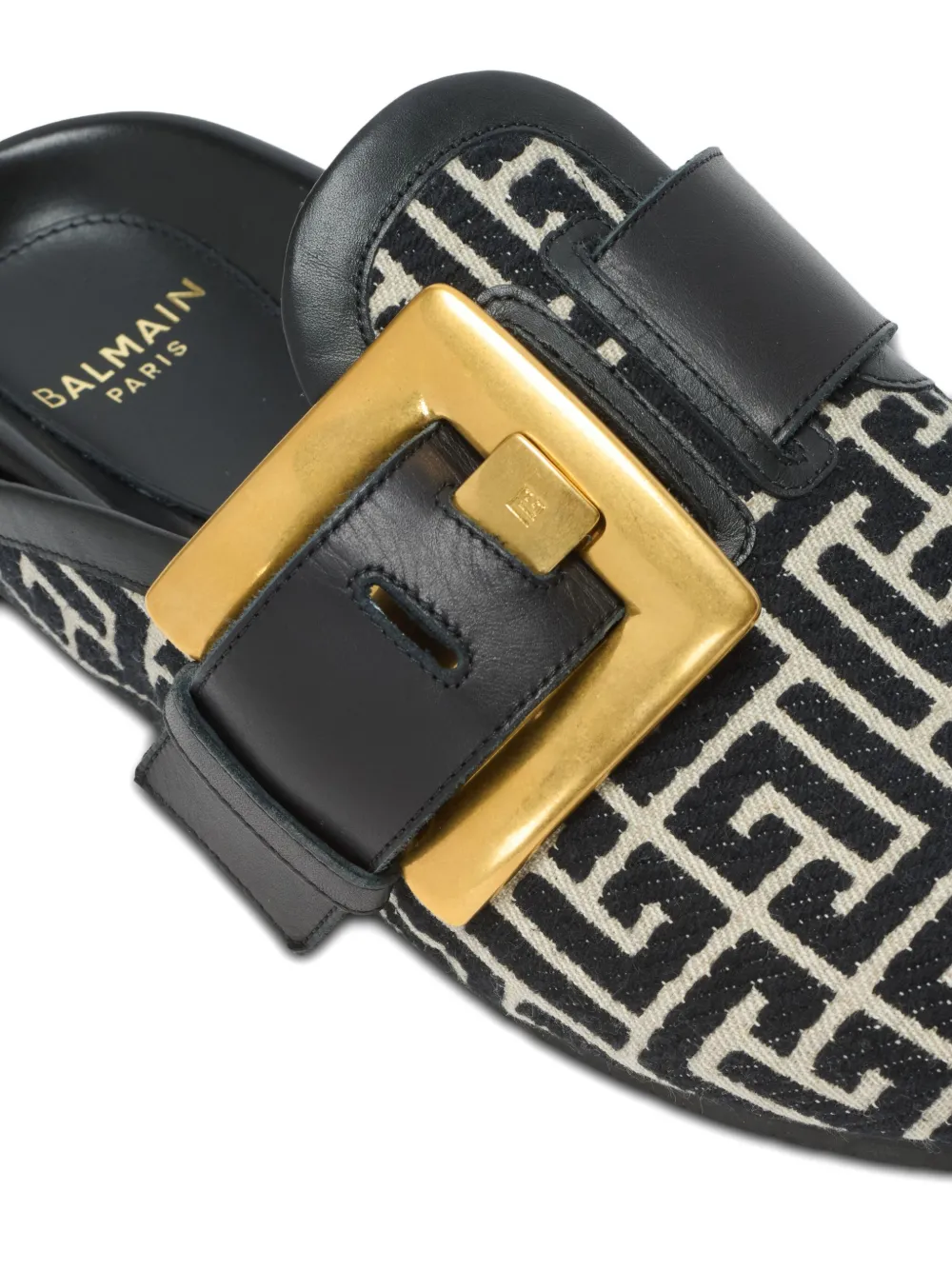 Balmain Anthem slippers Black
