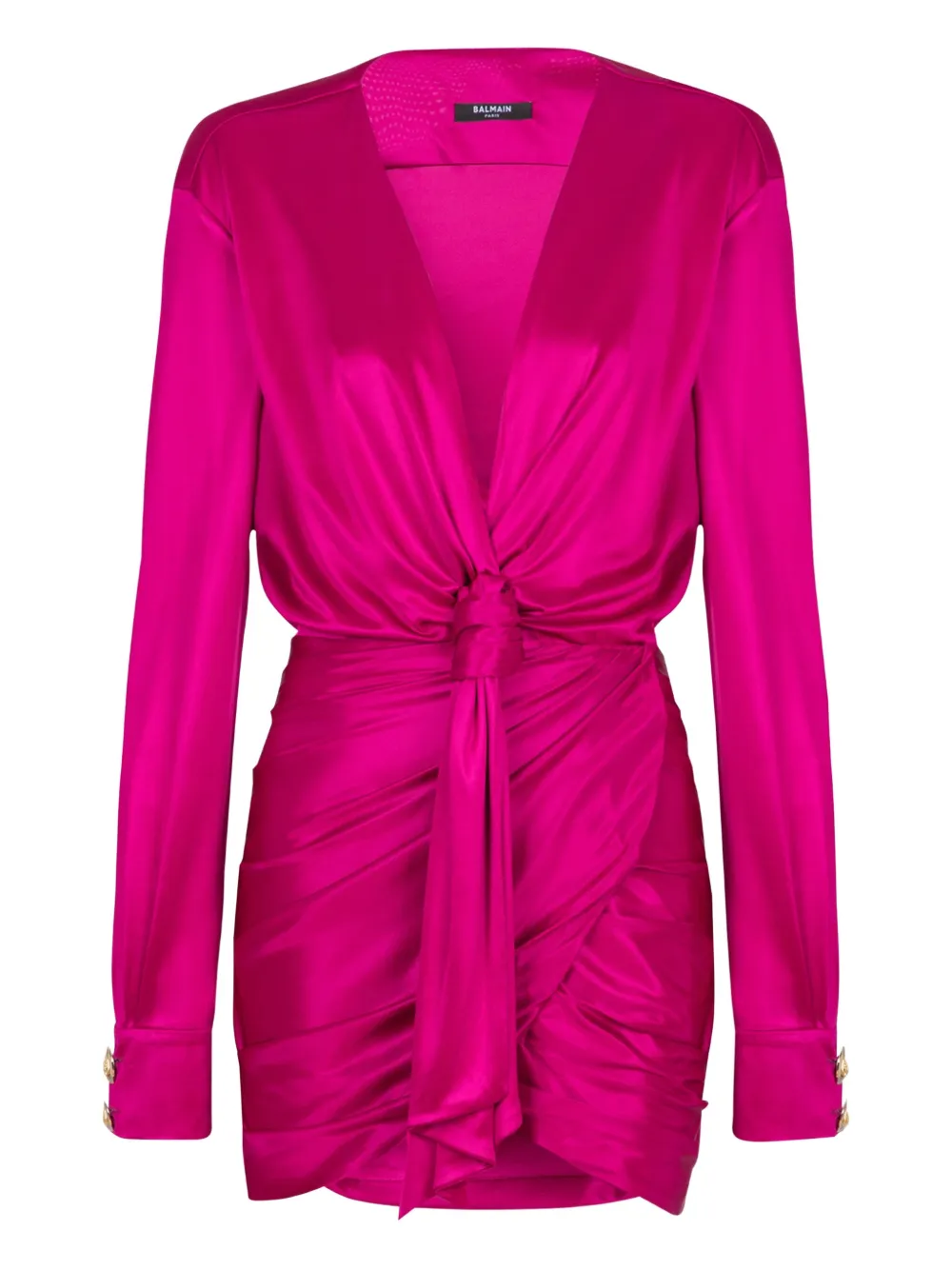 Balmain Draped Jersey Dress