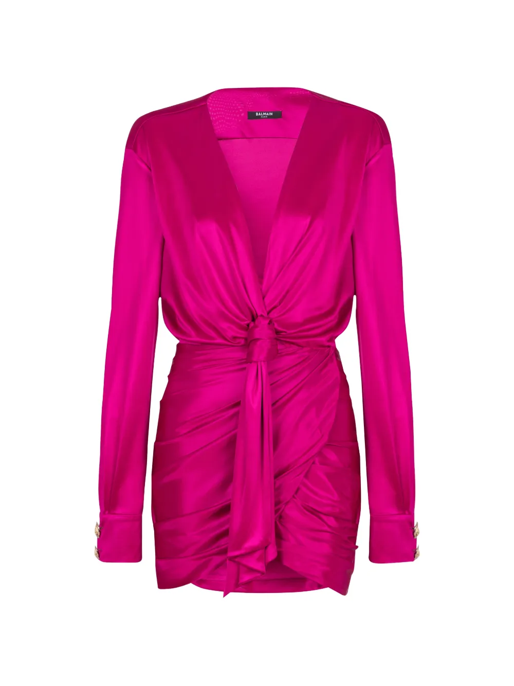 Balmain Drapiertes Jersey-Kleid - Rosa