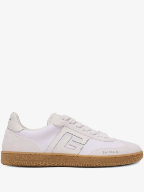 Balmain leather and canvas Balmain Swan trainers