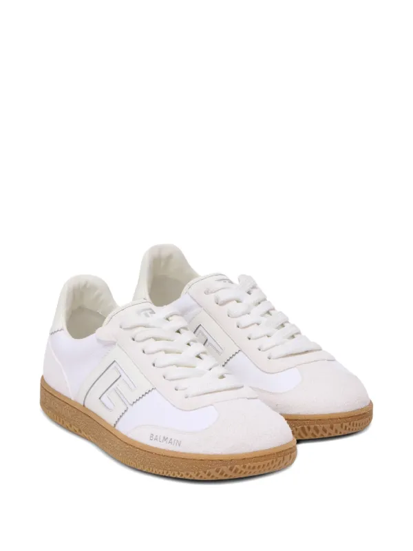 【関税込み】Balmain ホワイト Swan スニーカー Balmain Swan sneakers in calfskin and suede white white