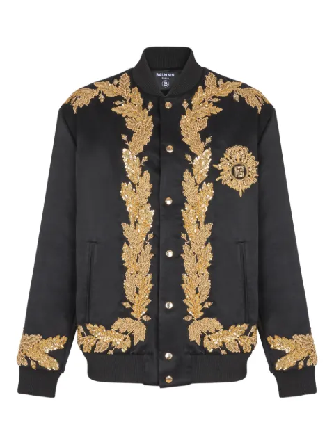 Balmain embroidered bomber jacket