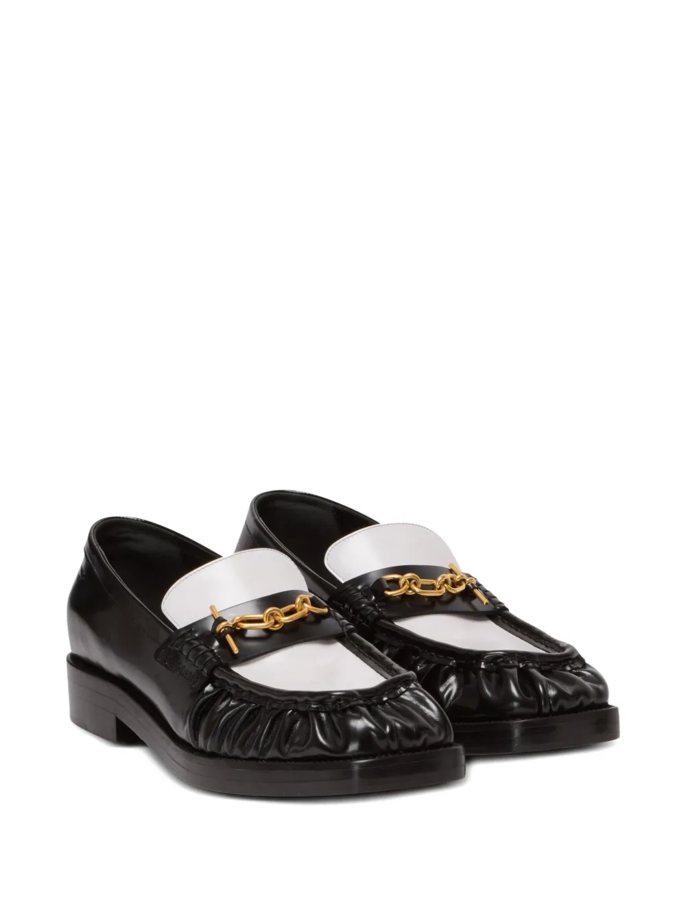 Balmain Loafers van glanzend leer - Zwart