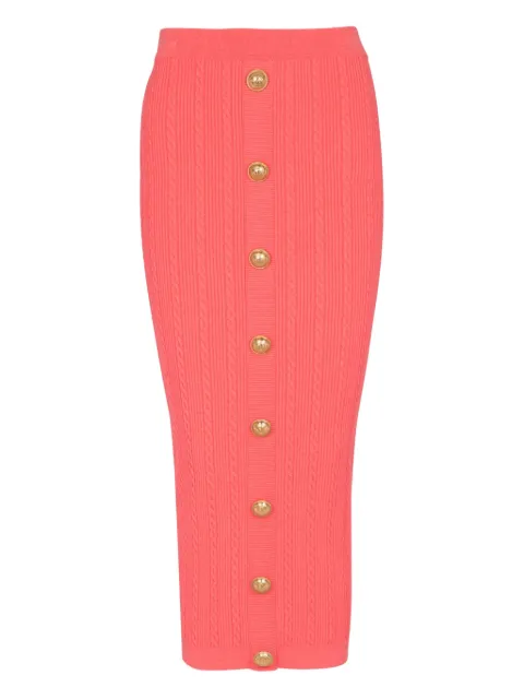 Balmain cable-knit skirt