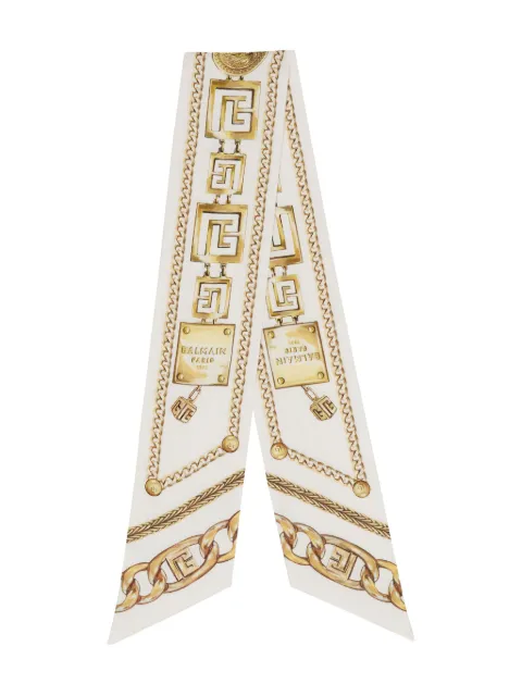 Balmain chain-print silk bandana 