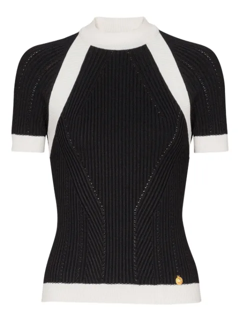 Balmain short-sleeved knit top