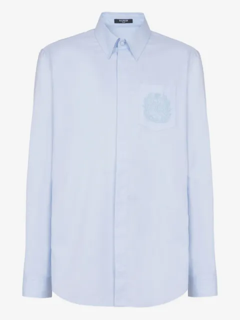 Balmain logo-embroidered shirt