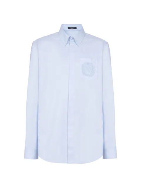 Balmain logo-embroidered shirt