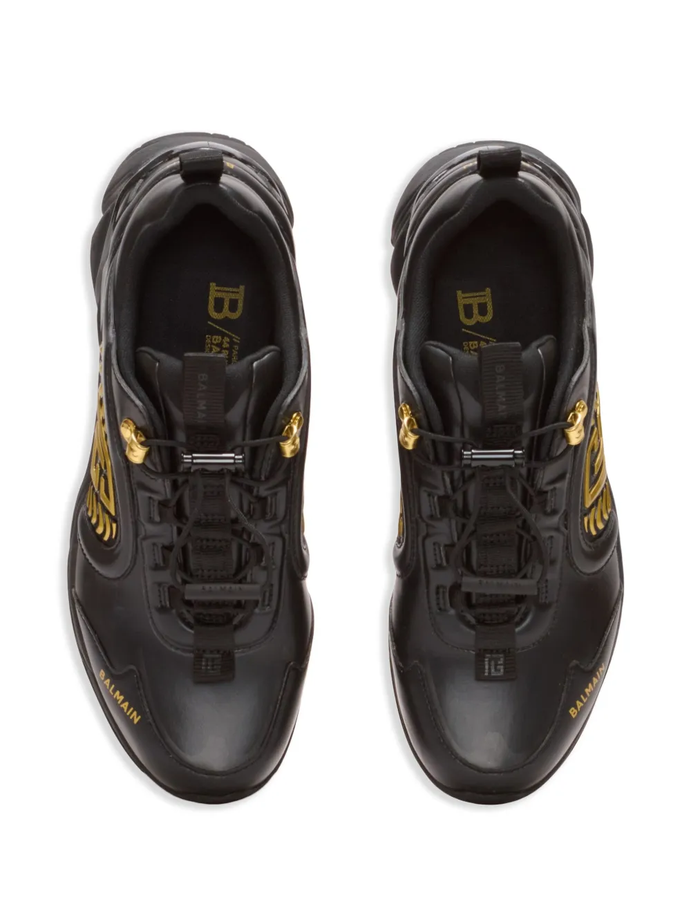 Balmain Cosmic Dust leather sneakers Black