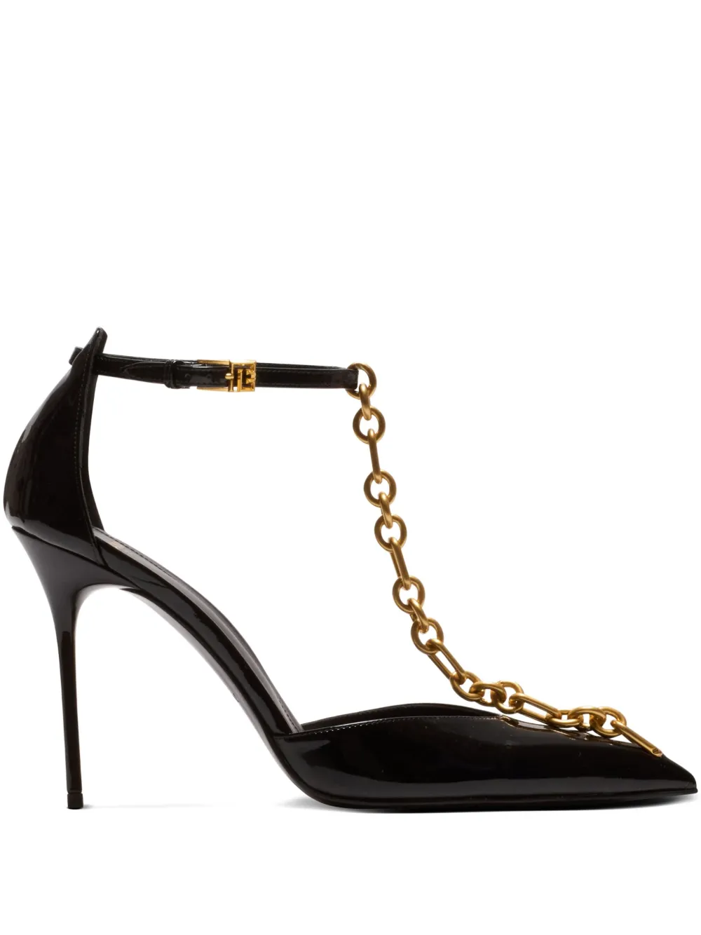 Balmain leather pumps Black