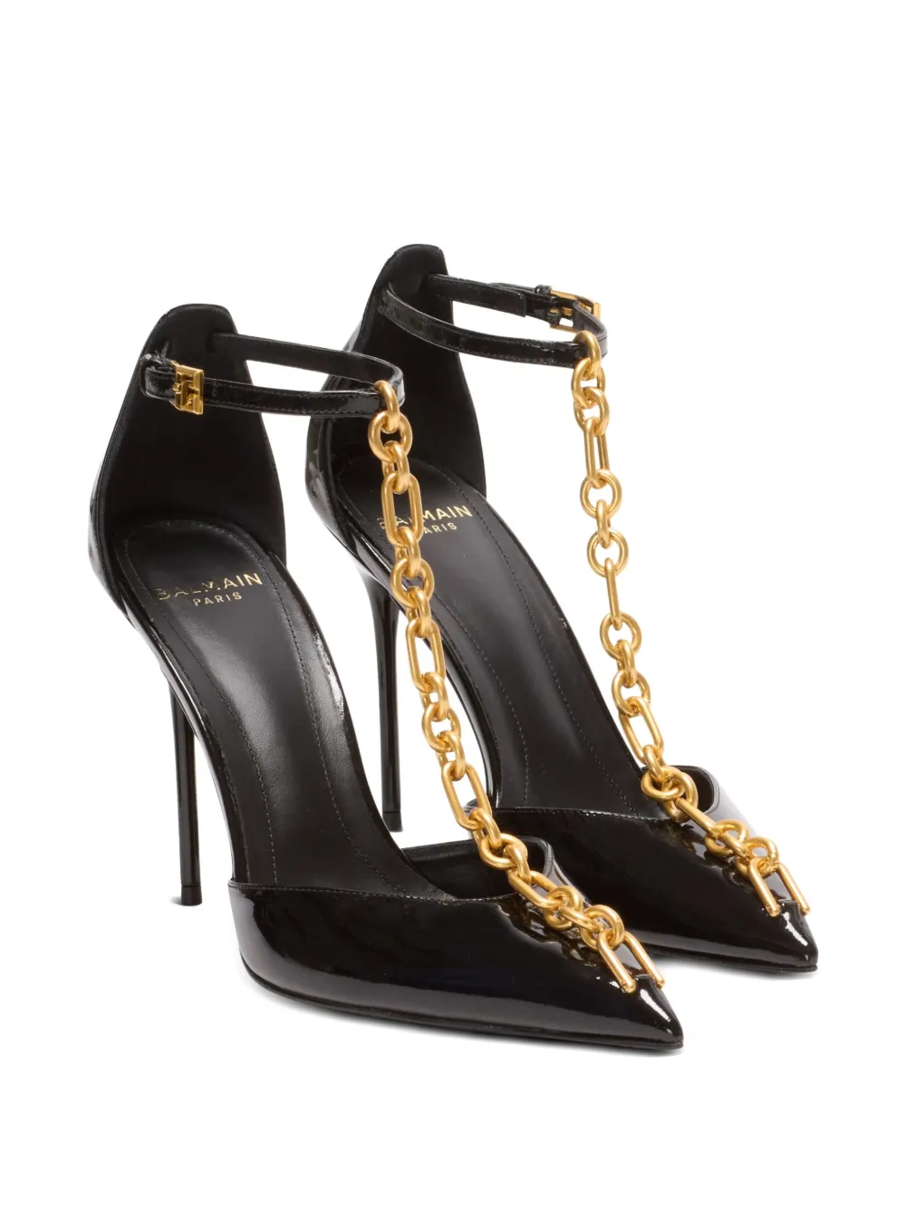 Balmain leather pumps Black