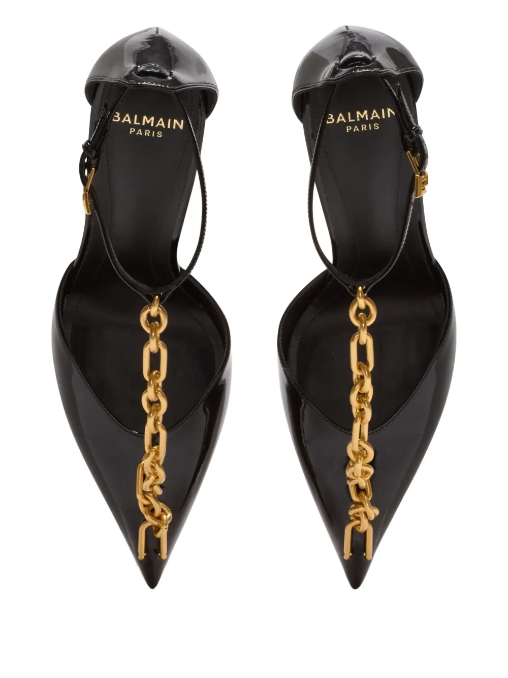 Balmain leather pumps Black