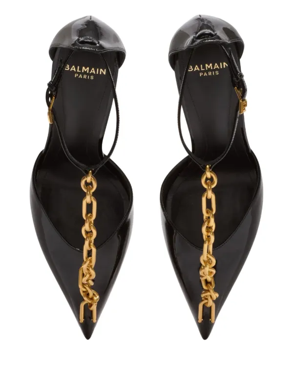 【送料&関税込】Balmain Leather Pumps Balmain Leather Pumps | Black | FARFETCH