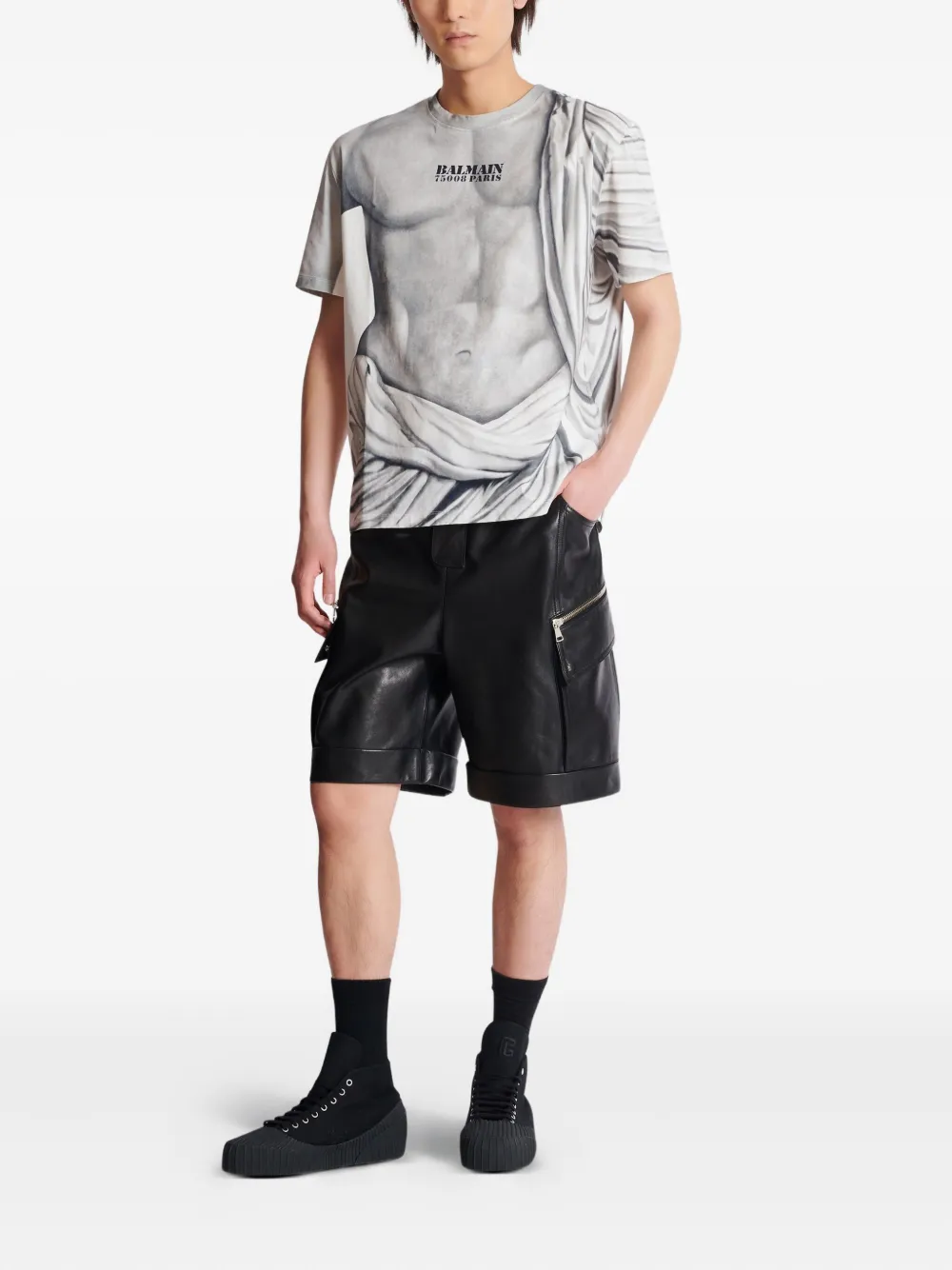 Balmain Katoenen T-shirt Grijs