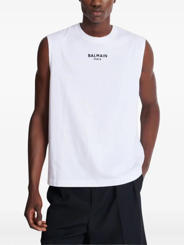 BALMAIN バルマン　コットン　タンクトップ　ホワイト Balmain タンクトップ | ホワイト | FARFETCH JP