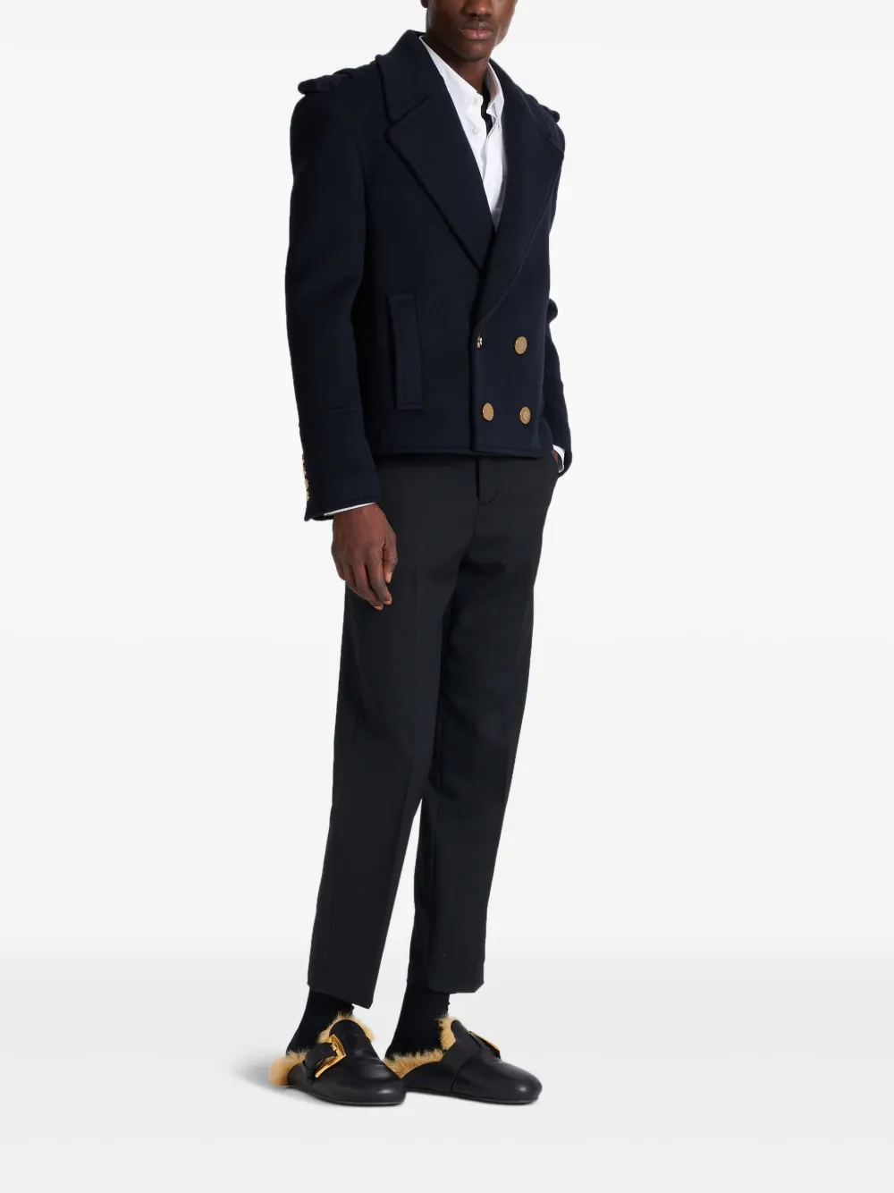 Balmain Cropped jack Blauw