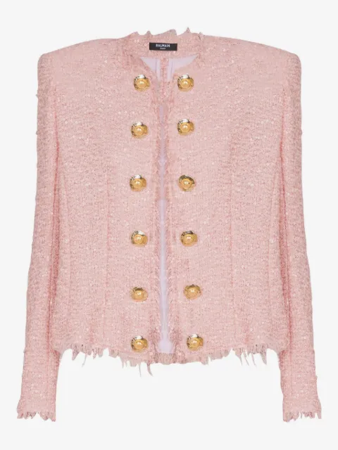 Balmain veste en tweed à sequins