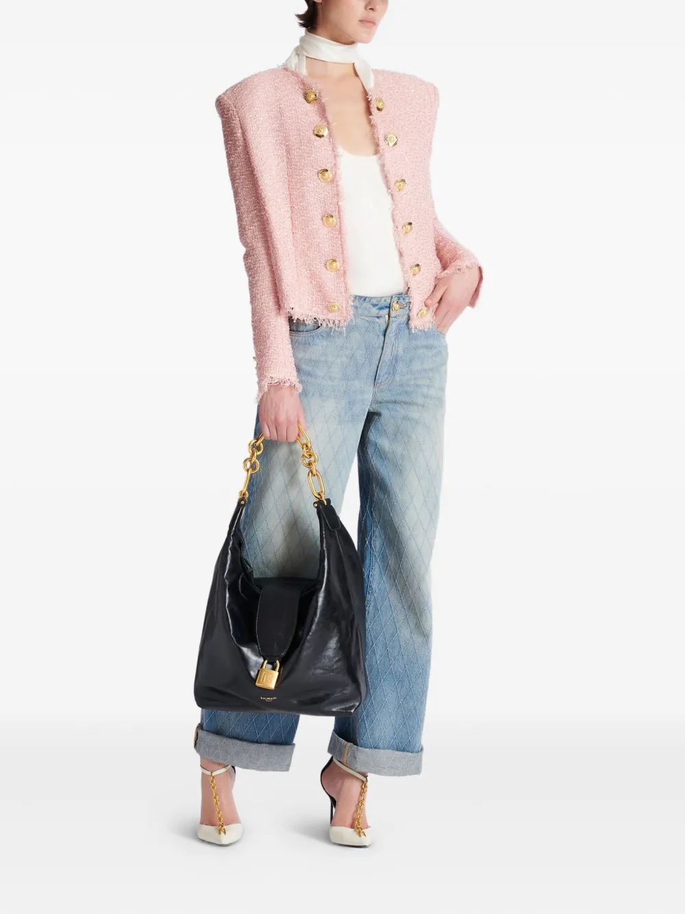 Balmain sequin-embellished tweed jacket | Tweed Jackets | Image 2