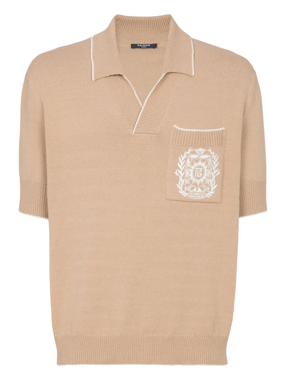 Balmain playera tipo polo bordada | neutro | Image 1