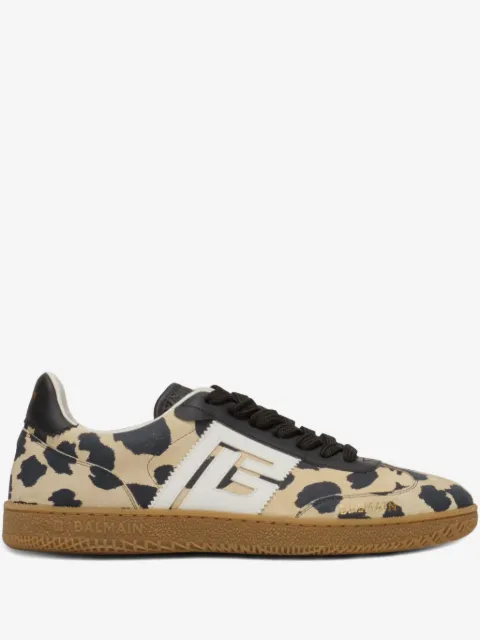 Balmain Swan sneakers met luipaardprint