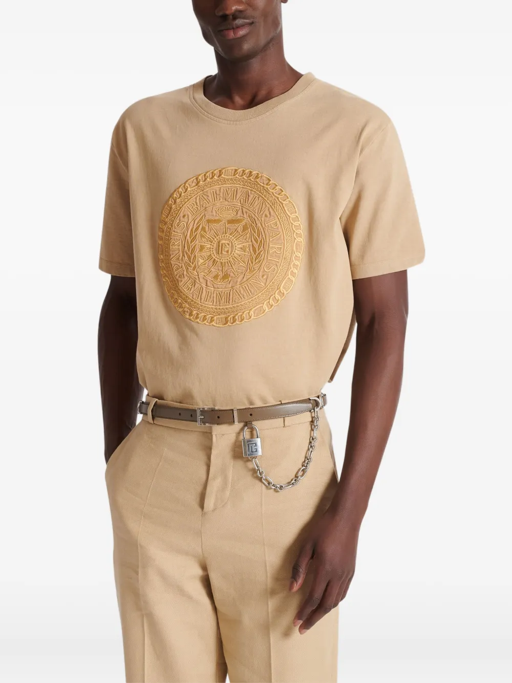 Balmain Leren riem Bruin