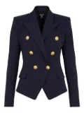 Balmain double-breasted wool jacket - Blue