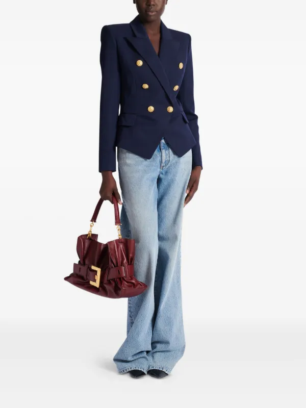 Balmain Completo Doppiopetto In Lana | Blu | FARFETCH IT