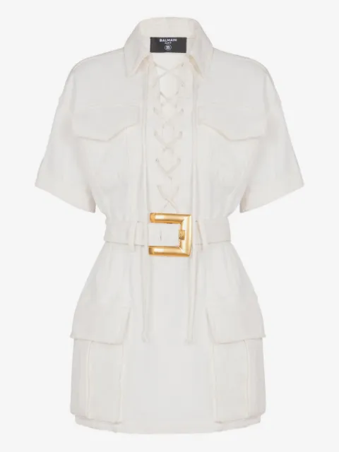 Balmain vestido corto con agujetas