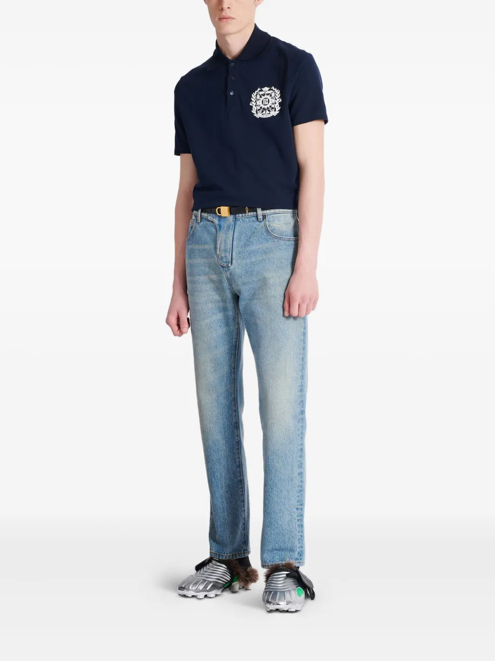 Balmain Katoenen poloshirt - Blauw