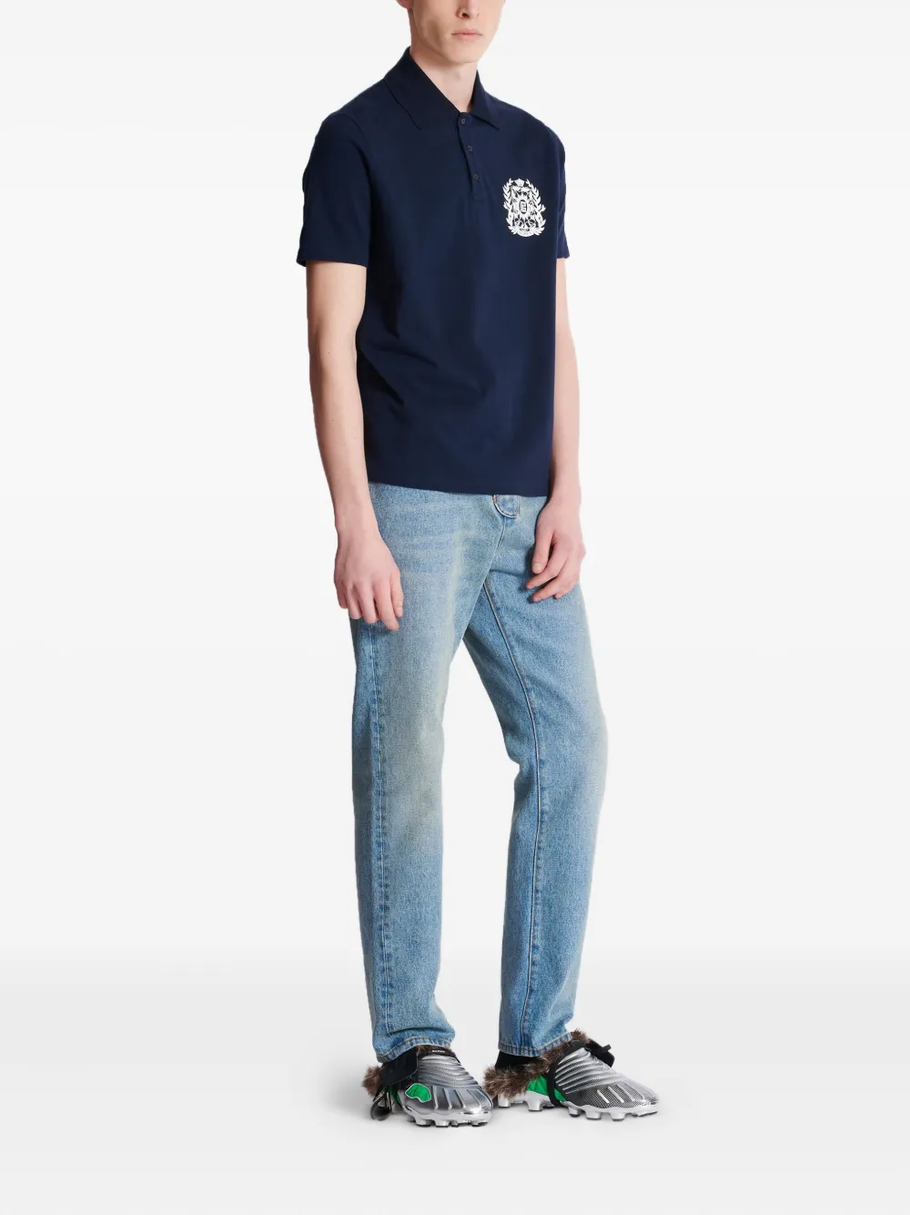 Balmain Katoenen poloshirt Blauw