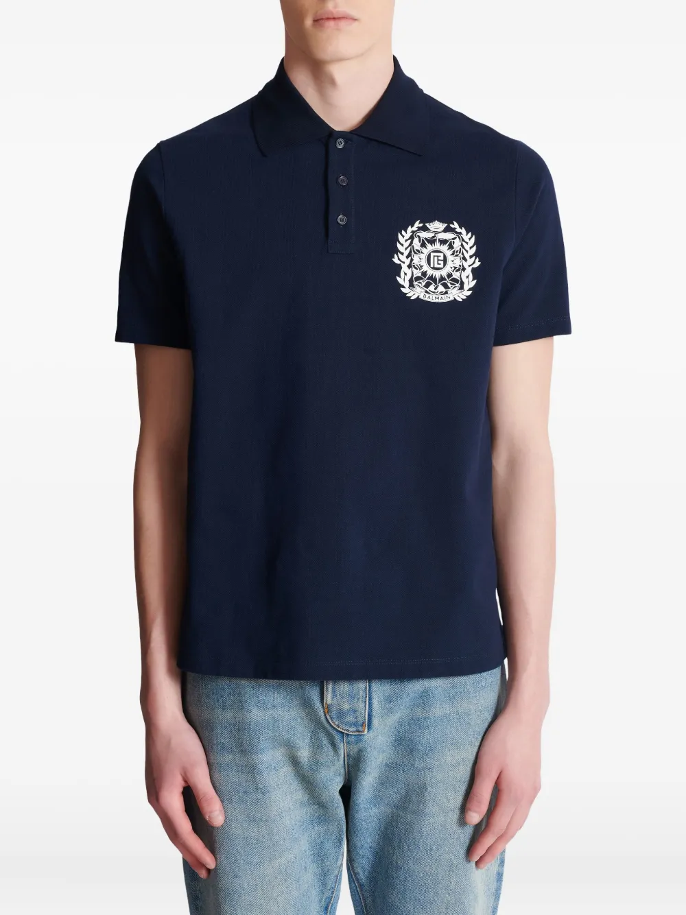 Balmain Katoenen poloshirt Blauw