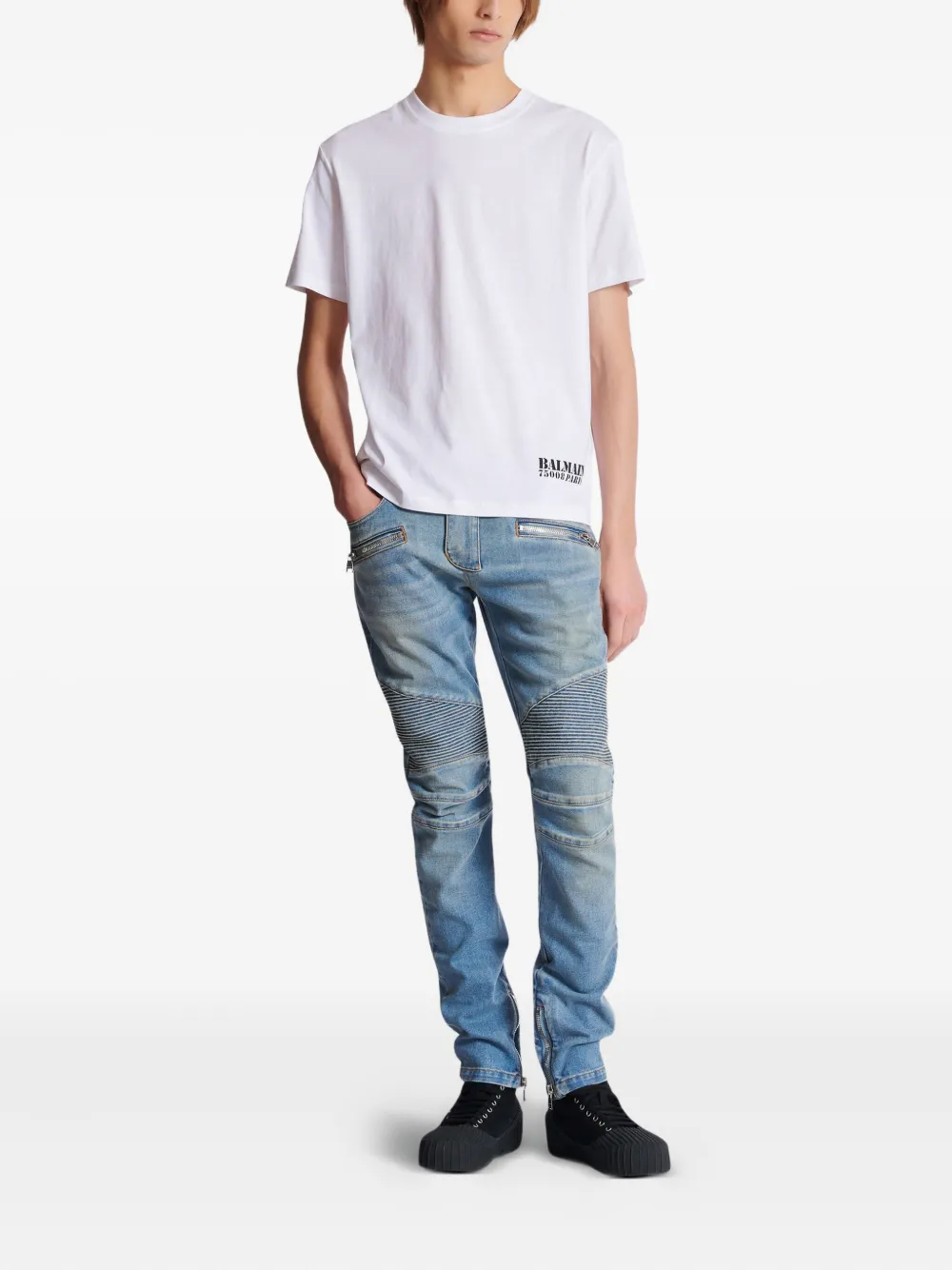 Balmain T-shirt met logoprint - Wit