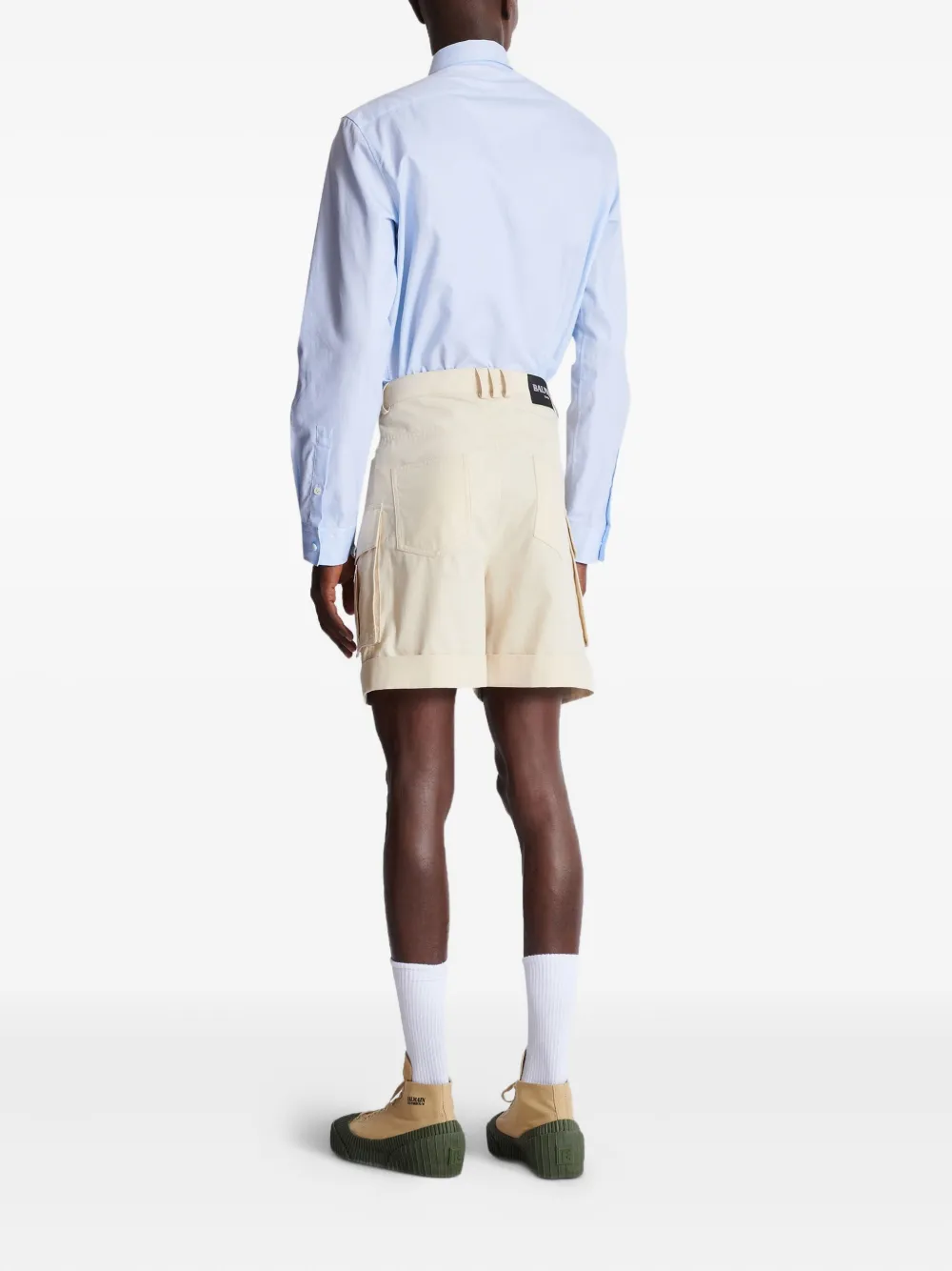 BALMAIN COTTON CARGO SHORTS