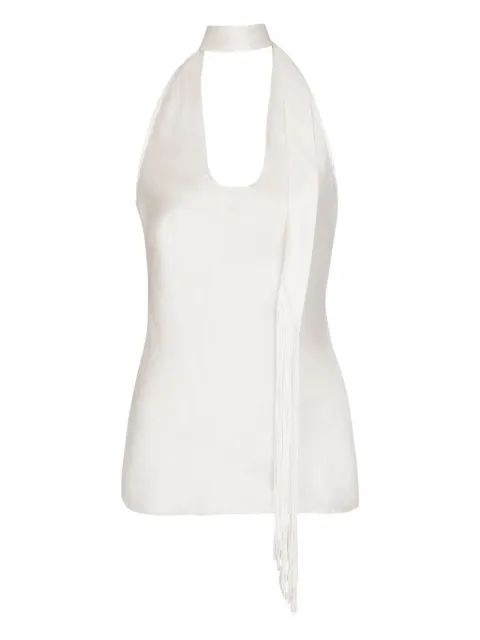 Balmain silk halterneck top